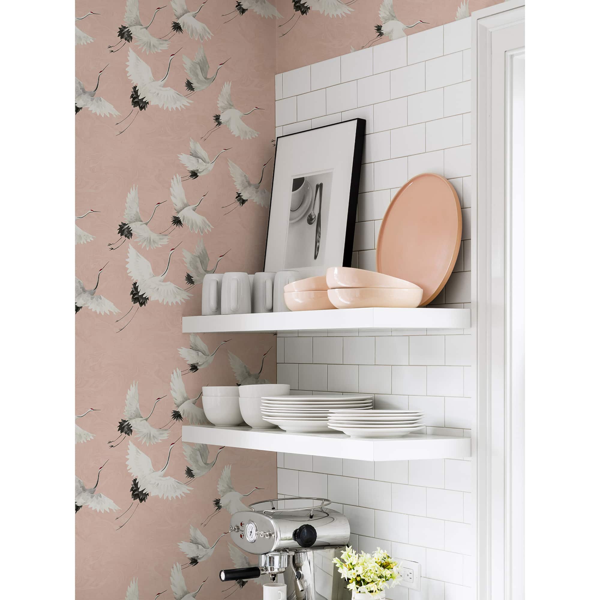 NuWallpaper Pink Halcyon Peel & Stick Wallpaper